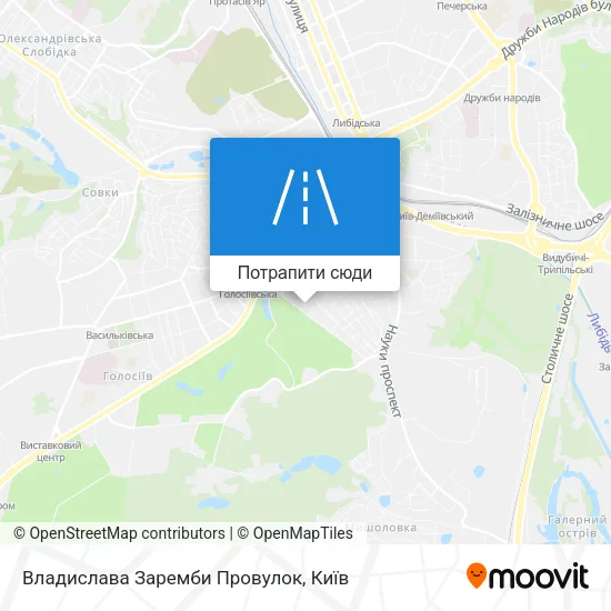 Карта Владислава Заремби Провулок