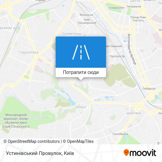 Карта Устинівський Провулок