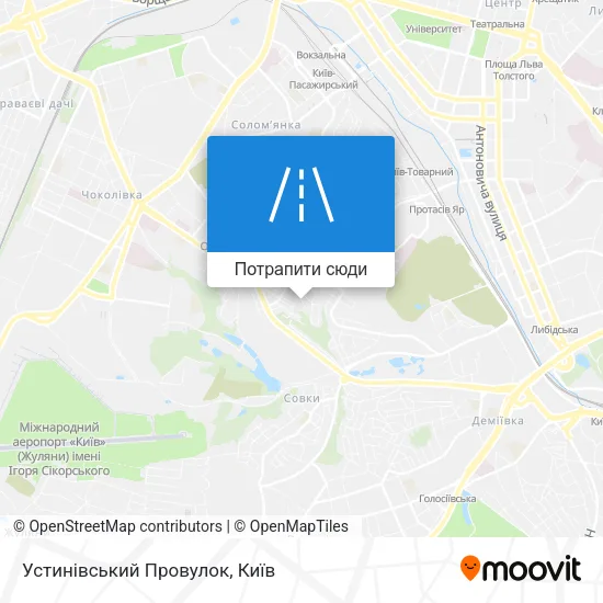 Карта Устинівський Провулок