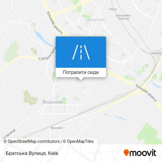 Карта Братська Вулиця