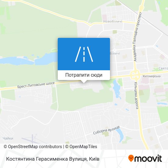 Карта Костянтина Герасименка Вулиця