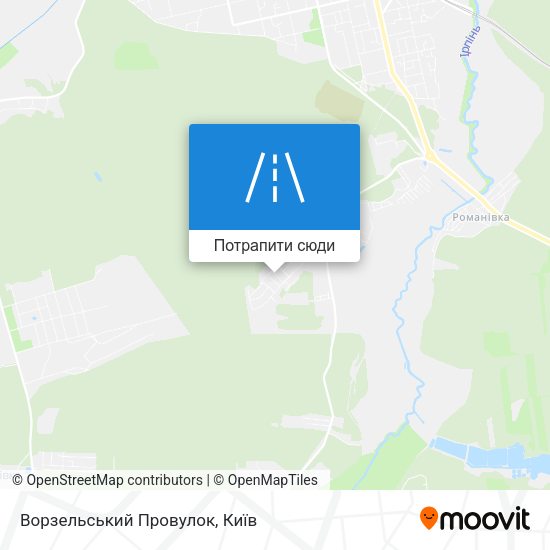 Карта Ворзельський Провулок