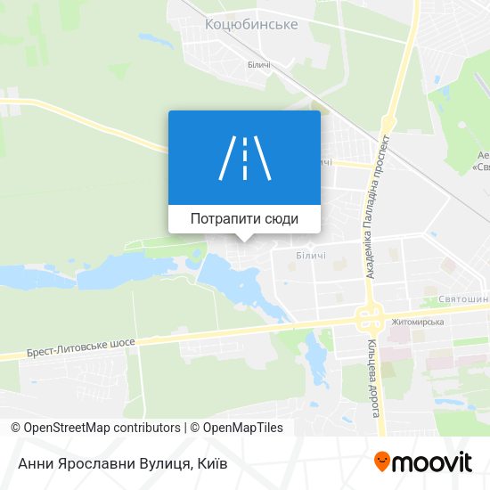 Карта Анни Ярославни Вулиця