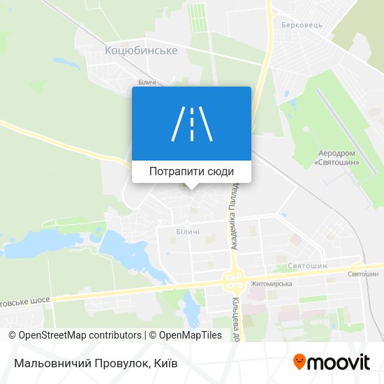 Карта Мальовничий Провулок