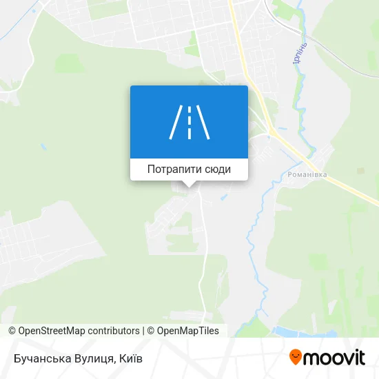 Карта Бучанська Вулиця