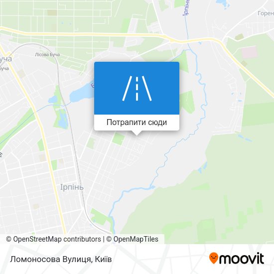 Карта Ломоносова Вулиця