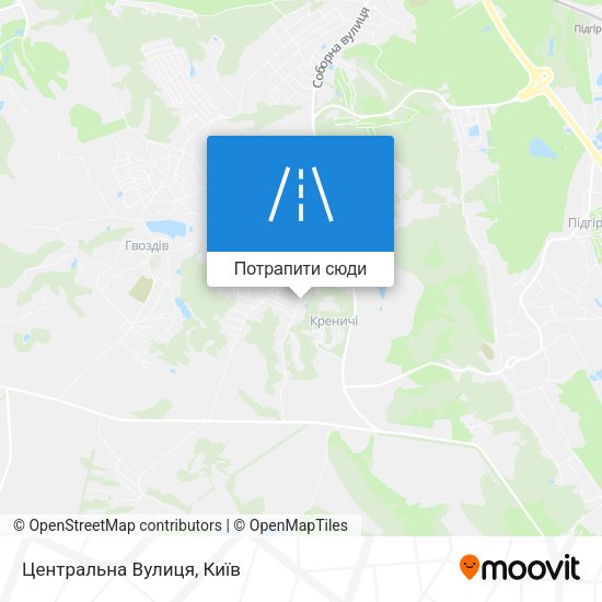 Карта Центральна Вулиця