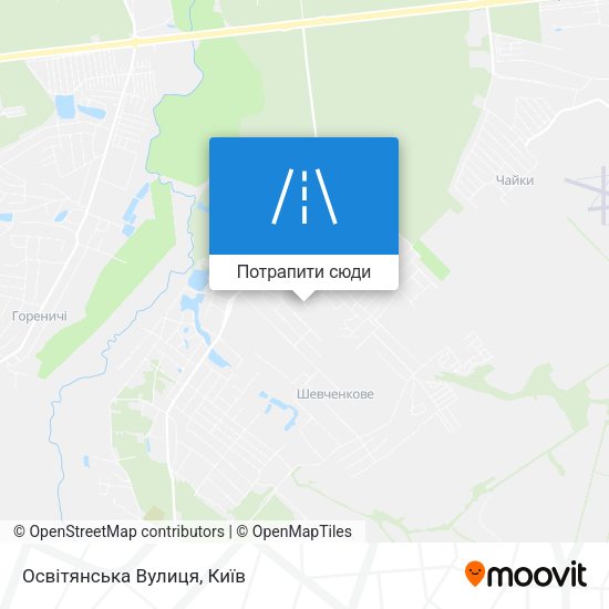 Карта Освітянська Вулиця