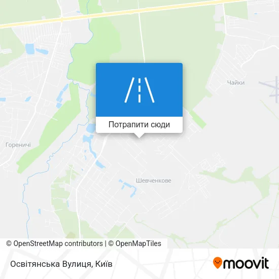 Карта Освітянська Вулиця