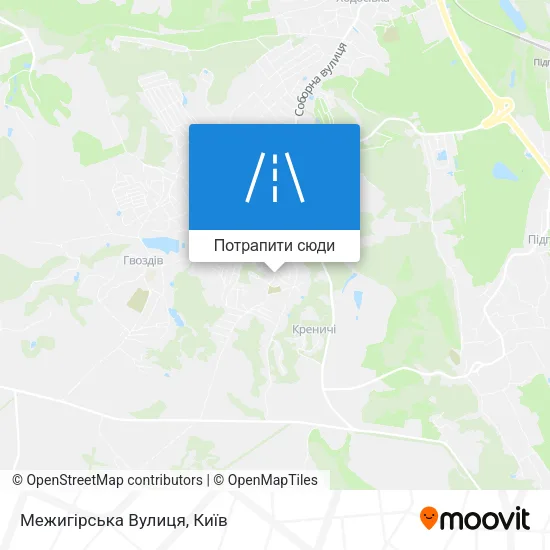 Карта Межигірська Вулиця