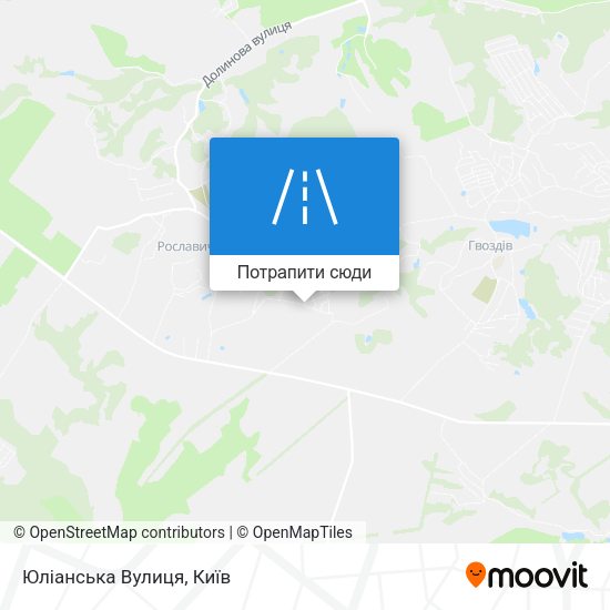 Карта Юліанська Вулиця
