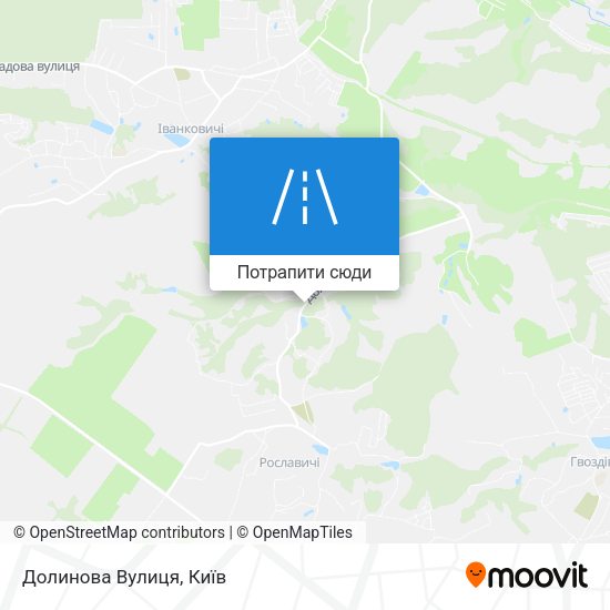 Карта Долинова Вулиця