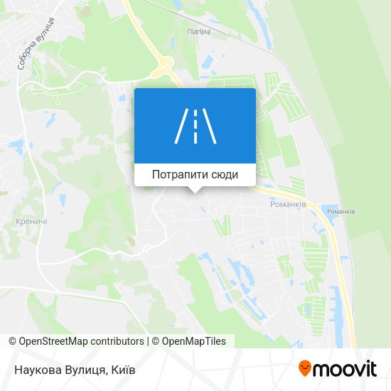 Карта Наукова Вулиця