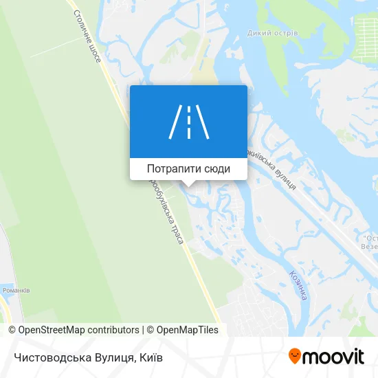Карта Чистоводська Вулиця