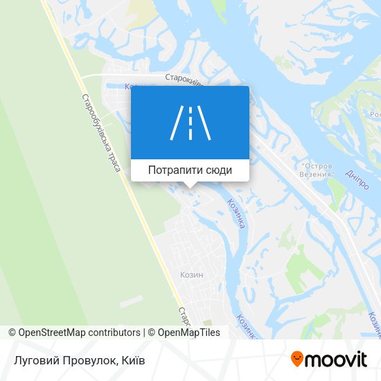 Карта Луговий Провулок
