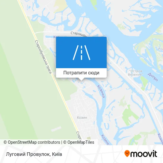 Карта Луговий Провулок