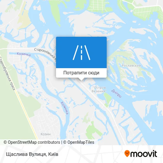 Карта Щаслива Вулиця