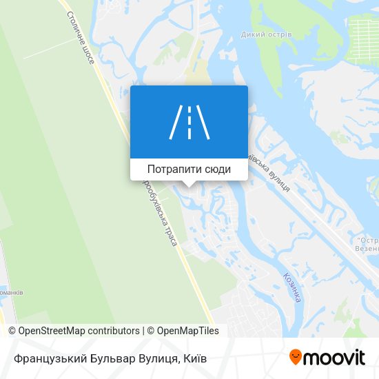 Карта Французький Бульвар Вулиця