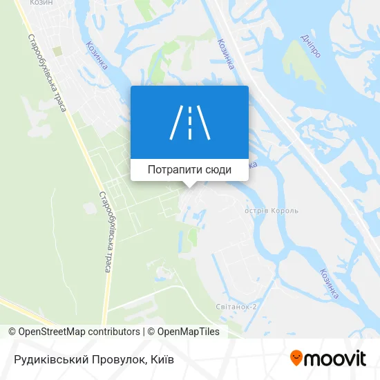 Карта Рудиківський Провулок