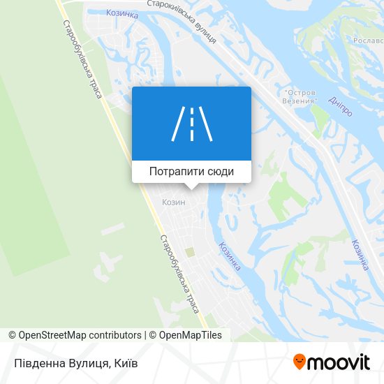 Карта Південна Вулиця