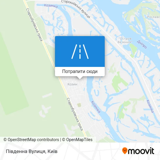 Карта Південна Вулиця