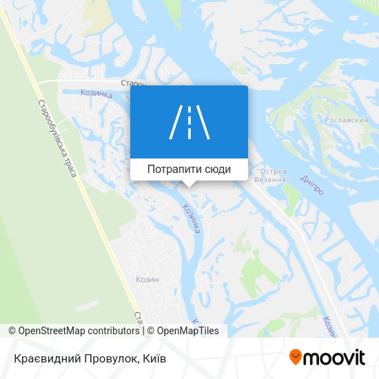 Карта Краєвидний Провулок