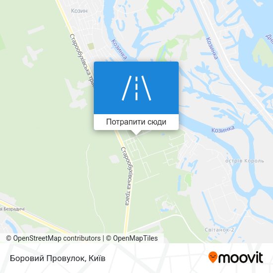 Карта Боровий Провулок