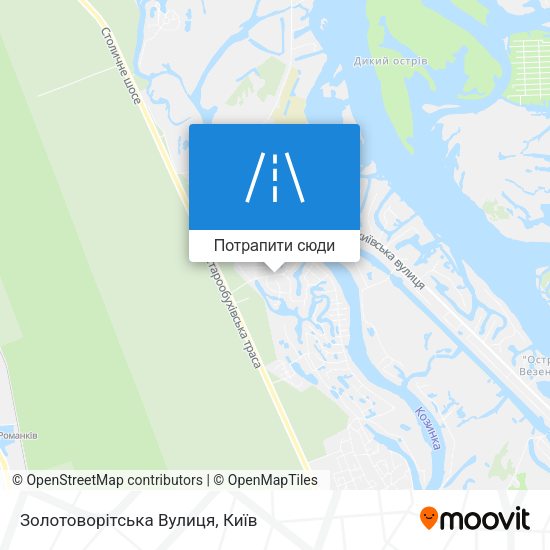 Карта Золотоворітська Вулиця
