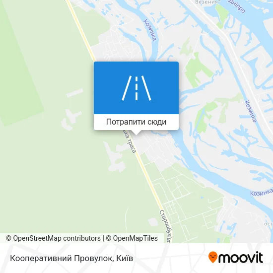 Карта Кооперативний Провулок