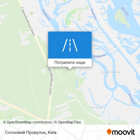 Карта Сосновий Провулок