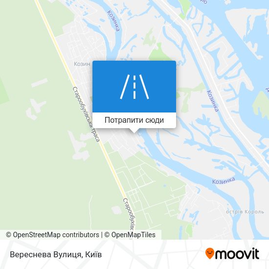 Карта Вереснева Вулиця