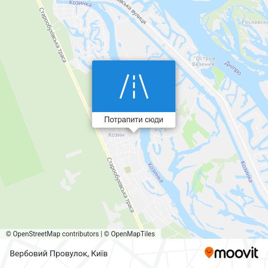 Карта Вербовий Провулок