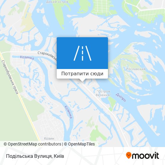 Карта Подільська Вулиця