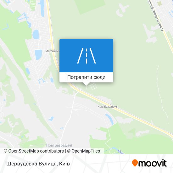 Карта Шервудська Вулиця