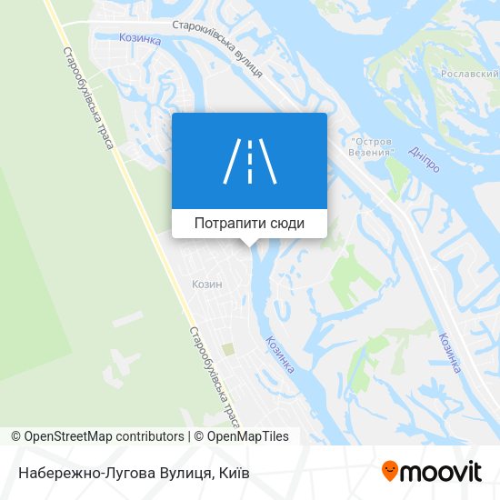 Карта Набережно-Лугова Вулиця