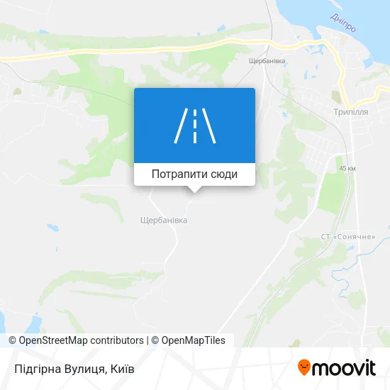 Карта Підгірна Вулиця