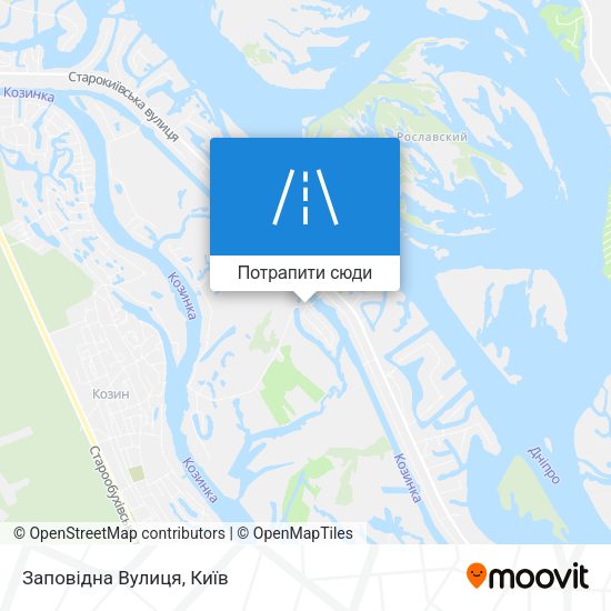 Карта Заповідна Вулиця