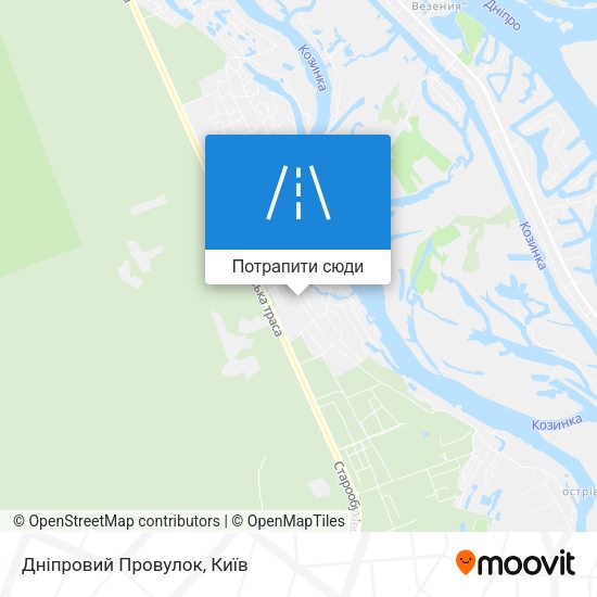 Карта Дніпровий Провулок