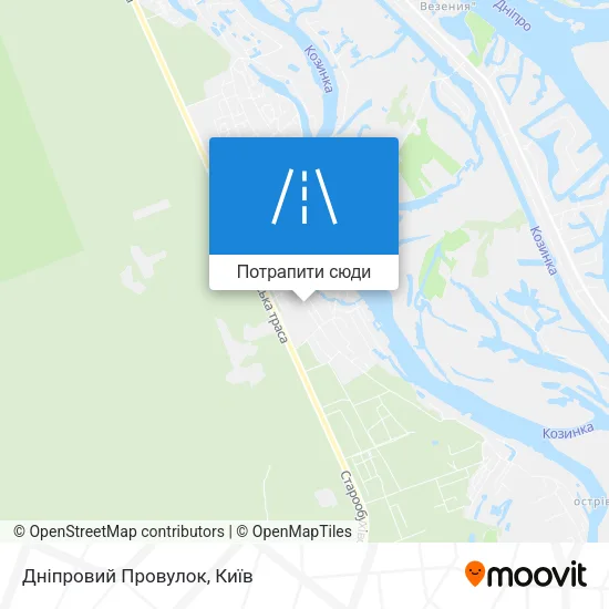 Карта Дніпровий Провулок