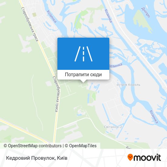 Карта Кедровий Провулок