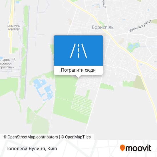 Карта Тополева Вулиця