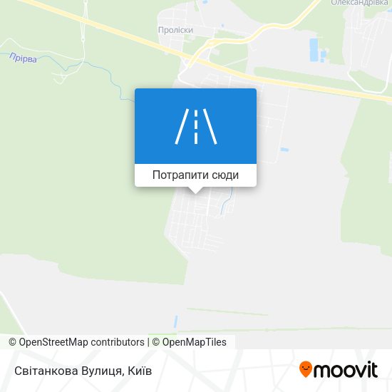 Карта Світанкова Вулиця