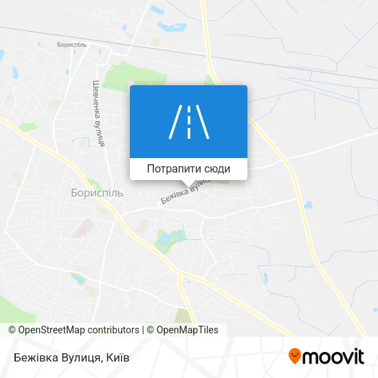 Карта Бежівка Вулиця