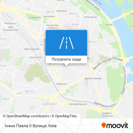 Карта Іоана Павла II Вулиця