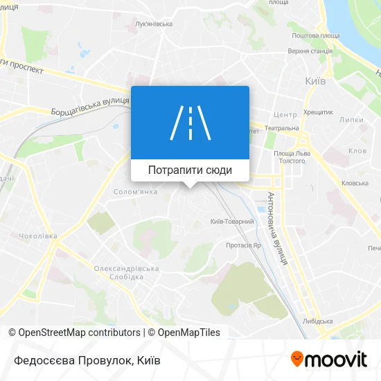 Карта Федосєєва Провулок