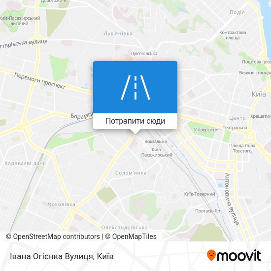 Карта Івана Огієнка Вулиця
