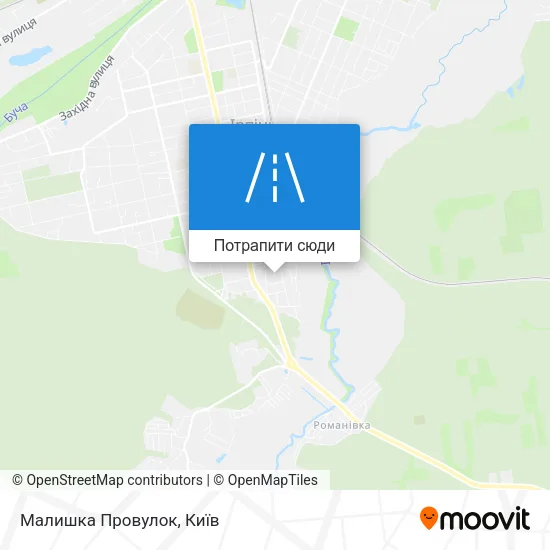 Карта Малишка Провулок