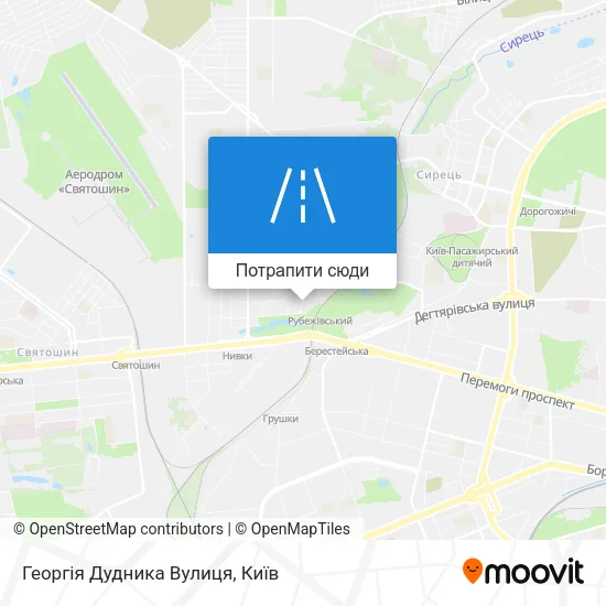 Карта Георгія Дудника Вулиця