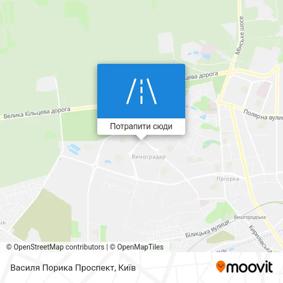 Карта Василя Порика Проспект