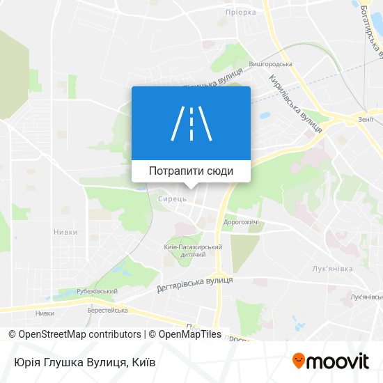 Карта Юрія Глушка Вулиця
